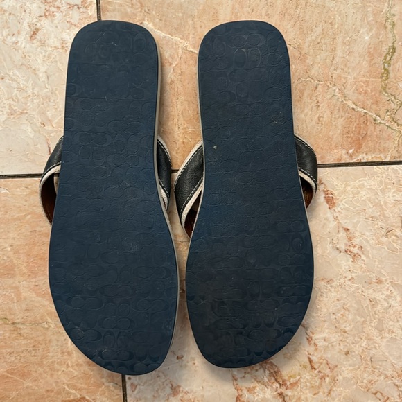 Coach leather sandals flip flops - Picture 3 of 4